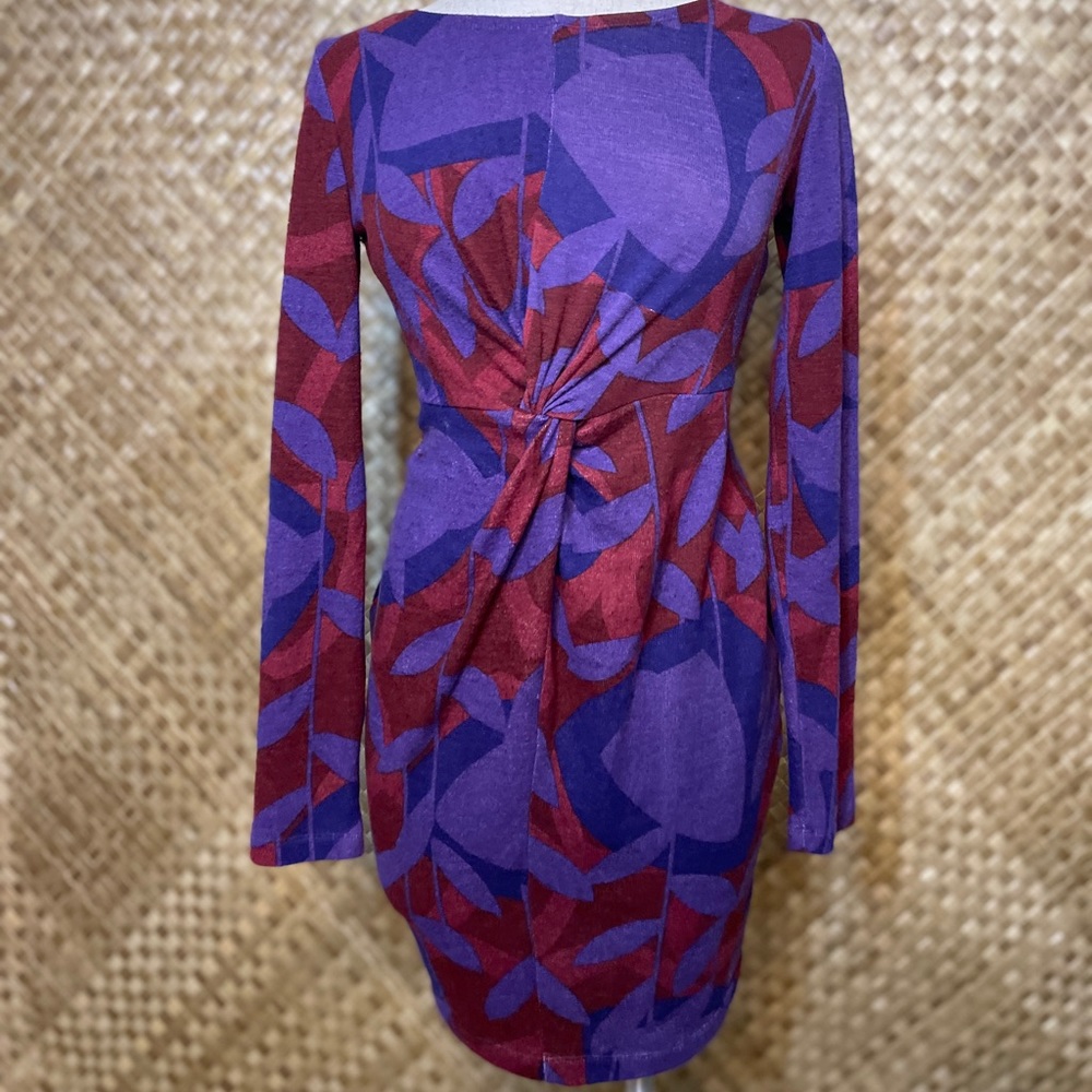 Vintage Purple Vibes Hawaiian Print Dress!